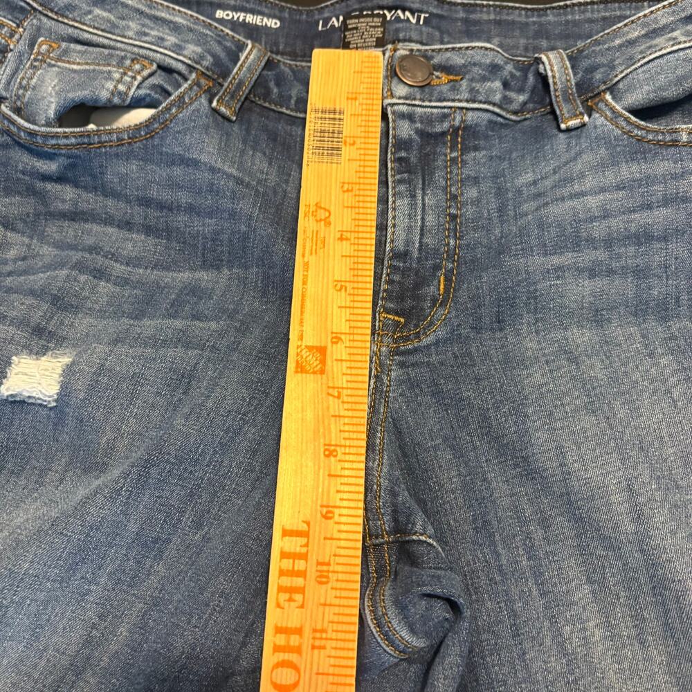 Lane Bryant Boyfriend Skinny Jeans Womens Sz 16 Distressed Medium Wash - Picture 5 of 6